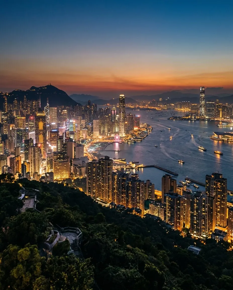 Hong Kong vista do alto