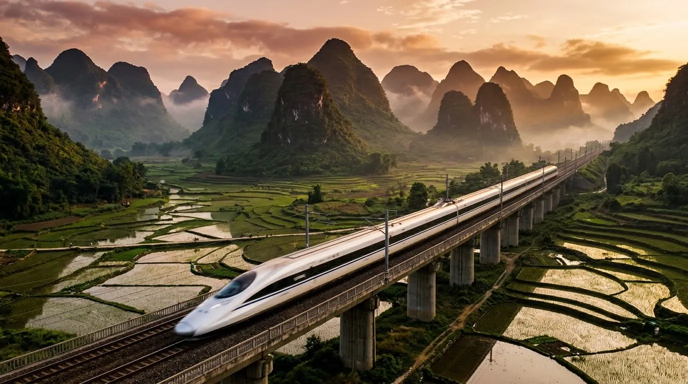 Trem-bala entre Guilin e Hong Kong